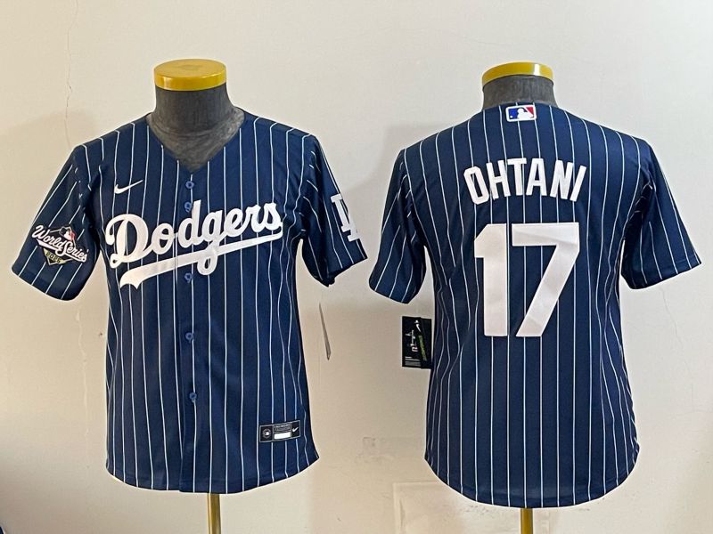 Youth Nike 2026 Los Angeles Dodgers #17 Ohtani  Blue Stripe Game MLB Jersey 120814->youth mlb jersey->Youth Jersey